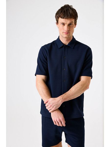 Garcia Koszula - Regular fit - w kolorze granatowym rozmiar: XXL. Niebieskie koszule Garcia, xxl, bez wzorów, bez kołnierzyka, bez ramiączek. Za 97.51 zł.
