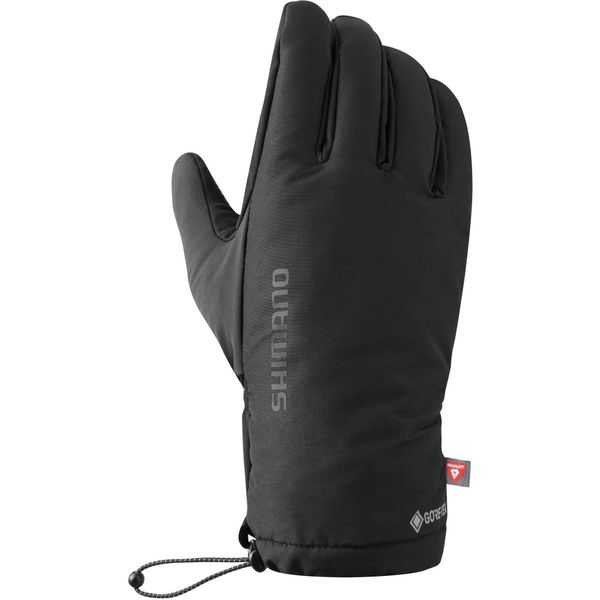 Rękawiczki kolarskie GORE-TEX GRIP Primaloft Gloves. Czarne rękawiczki Shimano, na zimę, bez wzorów, z gore-texu. Za 481.60 zł.