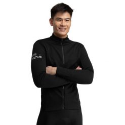 Męska zimowa kurtka rowerowa softshell Kolarstwo Siroko Core Everest. Czarne kurtki SIROKO, na zimę, l, bez wzorów, z materiału, bez kaptura. Za 191.00 zł.