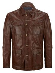 Milestone Skórzana kurtka "Arturo" w kolorze brązowym rozmiar: 56. Brązowe kurtki Milestone, bez wzorów, ze skóry, bez kaptura. Za 543.99 zł.