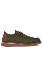 Rieker Półbuty 04502-54 Khaki. Brązowe eleganckie półbuty Rieker, bez wzorów, ze skóry, bez obcasa, bez zapięcia. Za 319.99 zł.