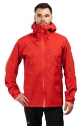 Kurtka wodoodporna męska Downpour Mountain. Czerwone kurtki RAB, m, bez wzorów, z hardshellu, bez kaptura. Za 899.99 zł.