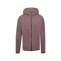 Bluza sportowa męska Nike Tech Fleece. Czerwone bluzy z kapturem Nike, m, bez wzorów, z materiału, z kapturem. Za 424.00 zł.