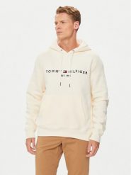 Tommy Hilfiger Bluza Logo MW0MW11599 Beżowy Regular Fit. Brązowe bluzy Tommy Hilfiger, m, bez wzorów, z bawełny, bez kaptura. Za 309.99 zł.