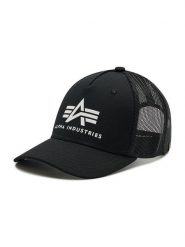 Alpha Industries Czapka z daszkiem Basic Trucker Cap 186902 Czarny. Czarne czapki z daszkiem Alpha Industries, bez wzorów, z materiału. Za 79.99 zł.