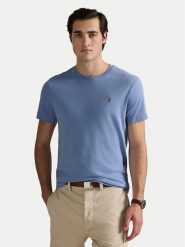 Polo Ralph Lauren T-Shirt 710740727095 Niebieski Custom Slim Fit. Niebieskie koszulki polo Polo Ralph Lauren, l, bez wzorów, z bawełny, bez kołnierzyka, bez ramiączek. Za 419.99 zł.