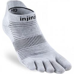 Skarpetki Injinji Lightweight No-Show. Szare skarpety Injinji, bez wzorów. Za 108.00 zł.