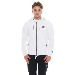 Bluza Herren Winter-Kapuzens z logo Reißverschluss, mała Leone 1947 Logo. Białe bluzy LEONE 1947 APPAREL, bez wzorów, z bawełny, bez kaptura. W wyprzedaży za 206.29 zł.