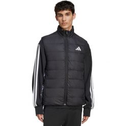 Kamizelka męska adidas Ess 3S L Down V. Czarne kurtki przeciwdeszczowe Adidas, l, bez wzorów, z poliesteru, bez kaptura. Za 324.99 zł.