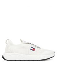 Tommy Jeans Sneakersy Tjm Runner Knitted EM0EM01580 Écru. Buty sportowe casual Tommy Jeans, bez wzorów, z jeansu, bez zapięcia. Za 429.99 zł.