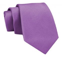 Fioletowy Elegancki Klasyczny Męski Krawat -Angelo di Monti- 7 cm, Jednokolorowy, w Delikatne Prążki. Fioletowe krawaty i muchy Angelo di Monti, bez wzorów, z tkaniny. Za 45.00 zł.