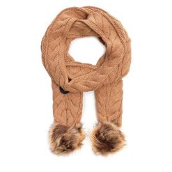 Szalik Guess. Brązowe szaliki Guess, z aplikacjami. Za 269.99 zł.