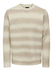 ONLY & SONS Sweter w kolorze beżowym rozmiar: S. Brązowe swetry nierozpinane Only & Sons, s, bez wzorów, z wełny, bez kołnierzyka, bez ramiączek. Za 162.95 zł.