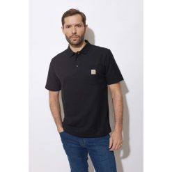 Koszulka męska polo Carhartt Force Midweight Pocket K570. Czarne koszulki polo Carhartt, m, bez wzorów, bez kołnierzyka, bez ramiączek. Za 145.99 zł.