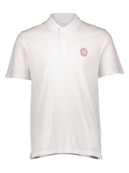 Jack & Jones Koszulka polo "Alliance" w kolorze białym rozmiar: S. Białe koszulki polo Jack & Jones, s, bez wzorów, z bawełny, bez kołnierzyka, bez ramiączek. Za 52.42 zł.