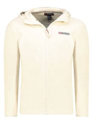 Geographical Norway Kurtka polarowa "Tugood" w kolorze kremowym rozmiar: L. Brązowe kurtki Geographical Norway, l, bez wzorów, z materiału, bez kaptura. Za 105.38 zł.