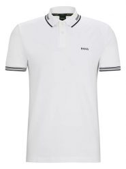Hugo Boss Fashion Koszulka polo w kolorze białym rozmiar: M. Białe koszulki polo Hugo Boss Fashion, m, bez wzorów, bez kołnierzyka, bez ramiączek. Za 273.95 zł.