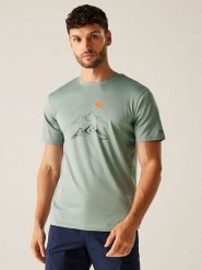 Regatta Koszulka "Fingal IX" w kolorze zielonym do biegania rozmiar: XXL. Zielone t-shirty sportowe Regatta, bez wzorów, z materiału, bez ramiączek, do biegania. Za 61.89 zł.