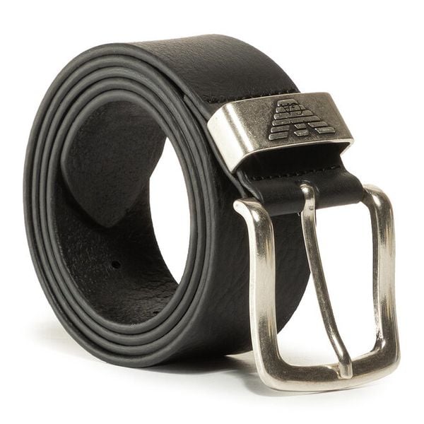 Pasek Męski Emporio Armani. Czarne paski Emporio Armani, bez wzorów. Za 319.99 zł.