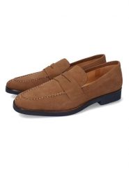 MELVIN & HAMILTON Skórzane mokasyny "Romario 2" w kolorze jasnobrązowym rozmiar: 45. Brązowe botki sznurowane Melvin & Hamilton, bez wzorów, ze skóry, bez obcasa, bez zapięcia. Za 404.99 zł.