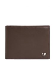 Calvin Klein Duży Portfel Męski Metal Ck K50K511689 Czarny. Czarne portfele CALVIN KLEIN, bez wzorów, ze skóry. Za 199.99 zł.