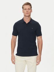 Calvin Klein Polo K10K111196 Granatowy Slim Fit. Niebieskie koszulki polo CALVIN KLEIN, l, bez wzorów, z bawełny, bez kołnierzyka, bez ramiączek. Za 189.99 zł.