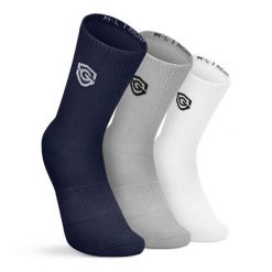 Skarpetki golfowe unisex z bawełny organicznej. Białe skarpety SIROKO, bez wzorów, z bawełny. W wyprzedaży za 42.00 zł.
