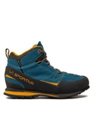 La Sportiva Trekkingi Boulder X Mid Gtx GORE-TEX 17EBY. Niebieskie botki sznurowane La Sportiva, bez wzorów, z gore-texu, bez obcasa, bez zapięcia. Za 1,049.00 zł.