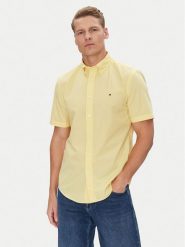 Tommy Hilfiger Koszula MW0MW37584 Żółty Regular Fit. Żółte koszule Tommy Hilfiger, m, bez wzorów, z bawełny, bez kołnierzyka, bez ramiączek. Za 269.99 zł.