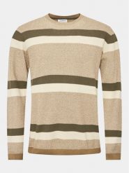 Lindbergh Sweter 30-804044 Beżowy Relaxed Fit. Brązowe swetry rozpinane Lindbergh, m, bez wzorów, z bawełny, bez kołnierzyka, bez ramiączek. Za 159.99 zł.