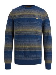 PME Legend Sweter w kolorze niebiesko-oliwkowym rozmiar: 3XL. Niebieskie swetry nierozpinane PME Legend, xl, bez wzorów, z bawełny, bez kołnierzyka, bez ramiączek. Za 273.45 zł.