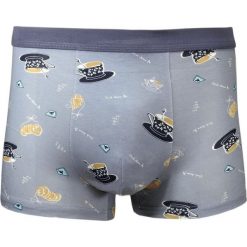 Bokserki Obcisłe, Szare w Kawę, Ciasteczka, Przerwa, Bawełniane, Majtki z Elastanem -ALTIES. Szare bokserki Alties, l, bez wzorów, z bawełny. Za 35.00 zł.