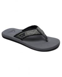 Klapki japonki męskie Quiksilver Monkey. Szare klapki Quiksilver, z materiału. Za 109.99 zł.