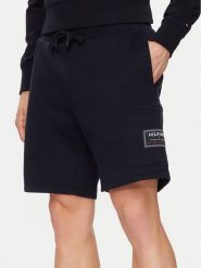 Tommy Hilfiger Szorty sportowe Flag Logo Badge MW0MW36145 Granatowy Regular Fit. Niebieskie krótkie spodenki sportowe Tommy Hilfiger, m, bez wzorów, z bawełny. Za 239.99 zł.