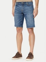 Guess Szorty jeansowe M6GD01 D0756 Niebieski Regular Fit. Niebieskie szorty Guess, m, z aplikacjami, z bawełny. Za 394.99 zł.