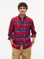 Tommy Hilfiger koszula flanelowa Mężczyźni Regular Fit Flanela czerwony, XL. Czerwone koszule Tommy Hilfiger, m, bez wzorów, z bawełny, bez kołnierzyka, bez ramiączek. Za 449.95 zł.