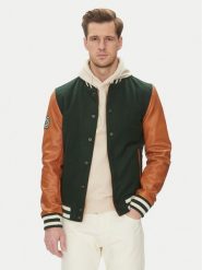 Serge Pariente Kurtka bomber Varsity Bomber Zielony Regular Fit. Zielone kurtki Serge Pariente, l, bez wzorów, z syntetyku, bez kaptura. Za 1,279.00 zł.