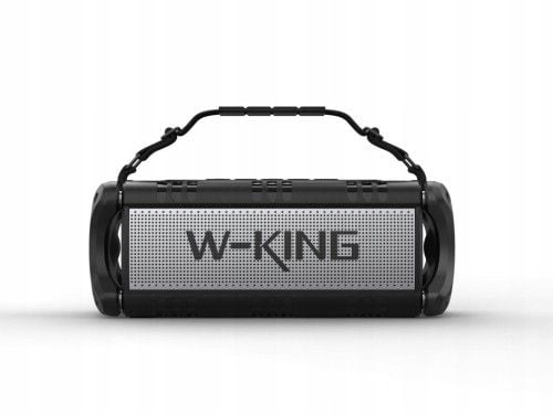 Głośnik bezprzewodowy Bluetooth W-KING D8 czarno -srebrny. Czarne głośniki przenośne W-KING. Za 355.99 zł.