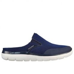 Klapki męskie Skechers Summits Vindicator. Niebieskie klapki Skechers, z materiału. Za 381.00 zł.