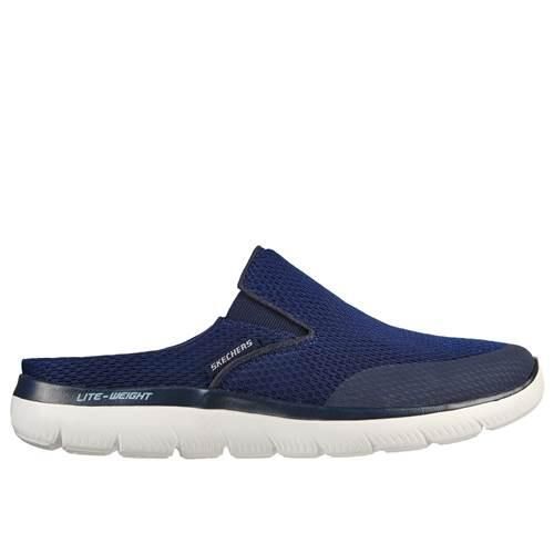 Klapki męskie Skechers Summits Vindicator. Niebieskie klapki Skechers, z materiału. Za 393.00 zł.