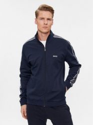 Boss Bluza 50511041 Granatowy Regular Fit. Niebieskie bluzy Boss, m, bez wzorów, z bawełny, bez kaptura. Za 339.99 zł.