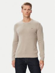 Tommy Jeans Sweter DM0DM21787 Szary jasny Regular Fit. Szare swetry rozpinane Tommy Jeans, m, bez wzorów, z bawełny, bez kołnierzyka, bez ramiączek. Za 369.99 zł.
