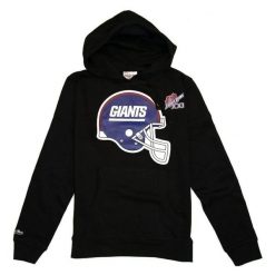 Hoodie New York Giants superbowl 80s Lawerence Taylor. Czarne bluzy Mitchell & Ness, m, bez wzorów, bez kaptura. Za 486.50 zł.