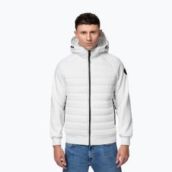 Kurtka męska Pitbull Palomar Padded Hooded Hybrid. Białe kurtki PITBULL, m, bez wzorów, z materiału, bez kaptura. Za 219.99 zł.