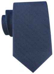 Męski Krawat - Ciemnoniebieski z Czarnymi Akcentami - Angelo di Monti. Niebieskie krawaty i muchy Angelo di Monti, bez wzorów, z tkaniny. Za 49.99 zł.