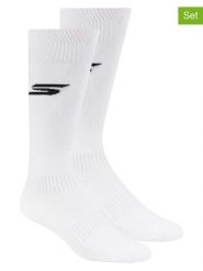 Skechers Skarpety (2 pary) w kolorze białym rozmiar: 43-46. Białe skarpety Skechers, bez wzorów, ze splotem. Za 21.99 zł.