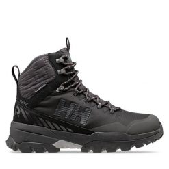 Trekkingi Helly Hansen. Czarne botki sznurowane Helly Hansen, bez wzorów, bez obcasa, bez zapięcia. Za 899.99 zł.