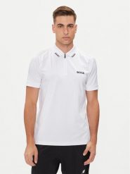 Boss Polo Philix MB 3 350519863 Biały Slim Fit. Białe koszulki polo Boss, l, bez wzorów, z syntetyku, bez kołnierzyka, bez ramiączek. Za 389.99 zł.