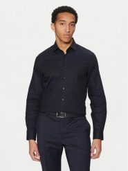 Calvin Klein Koszula K10K113840 Granatowy Slim Fit. Niebieskie koszule CALVIN KLEIN, m, bez wzorów, z bawełny, bez kołnierzyka, bez ramiączek. Za 279.99 zł.