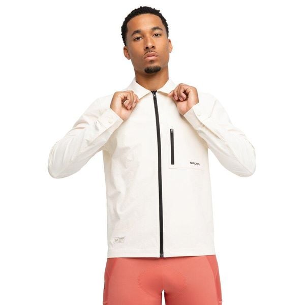 Męska letnia wierzchnia koszula kolarska gravel Kolarstwo Siroko Stoneway Stone. Białe koszule SIROKO, na lato, m, bez wzorów, bez kołnierzyka, bez ramiączek. Za 380.00 zł.